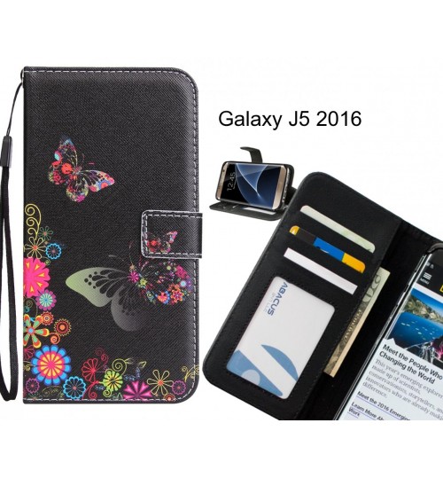 Galaxy J5 2016 Case 3 card leather wallet case printed ID