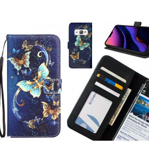GALAXY J1 2016 Case 3 card leather wallet case printed ID