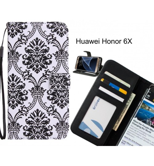 Huawei Honor 6X Case 3 card leather wallet case printed ID