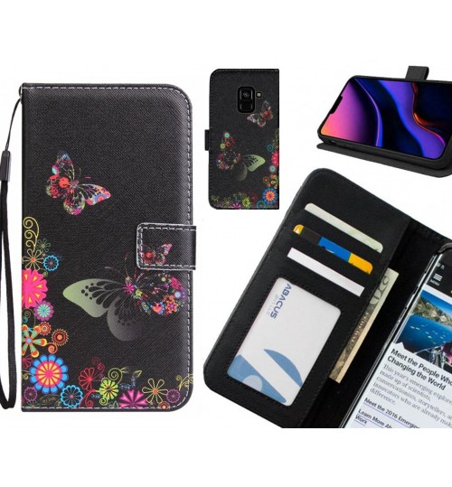 Galaxy A8 (2018) Case 3 card leather wallet case printed ID