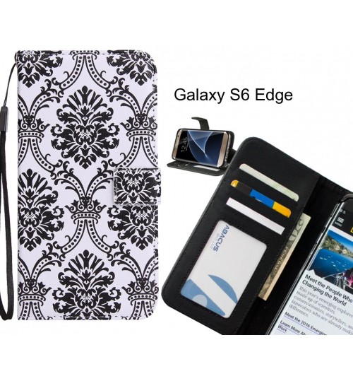 Galaxy S6 Edge Case 3 card leather wallet case printed ID