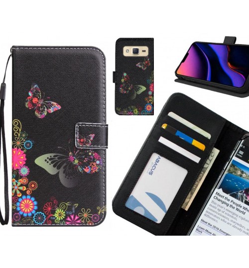 Galaxy J2 Case 3 card leather wallet case printed ID