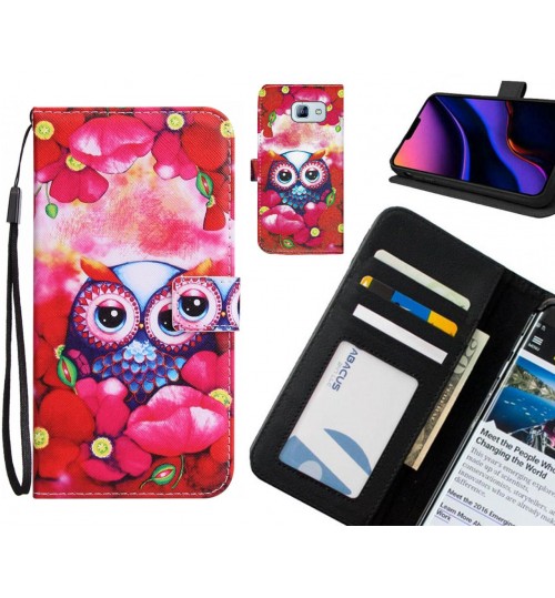 GALAXY A8 2016 Case 3 card leather wallet case printed ID