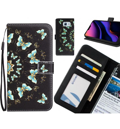 GALAXY A8 2016 Case 3 card leather wallet case printed ID