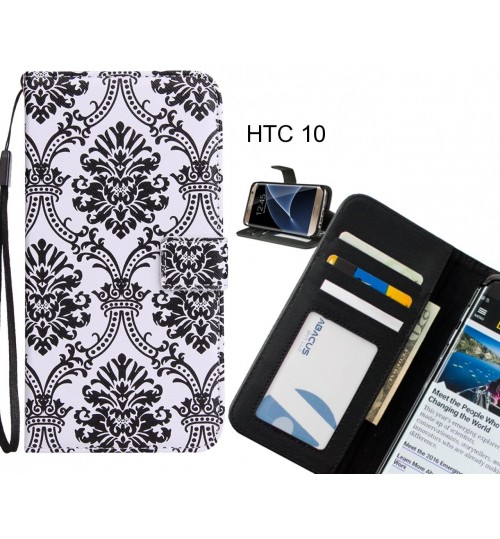 HTC 10 Case 3 card leather wallet case printed ID