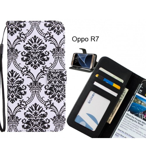 Oppo R7 Case 3 card leather wallet case printed ID