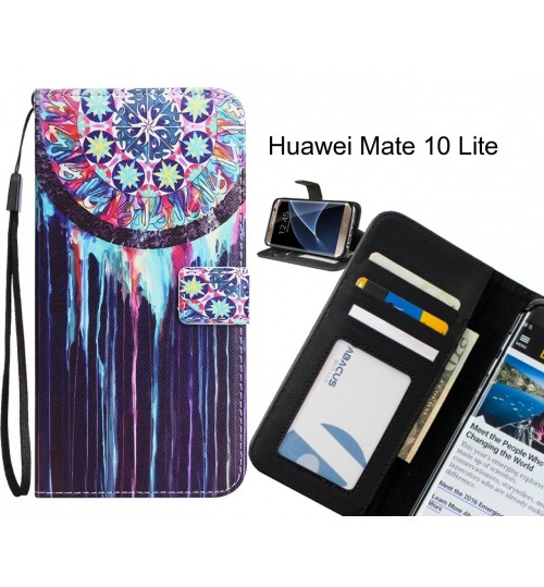 Huawei Mate 10 Lite Case 3 card leather wallet case printed ID