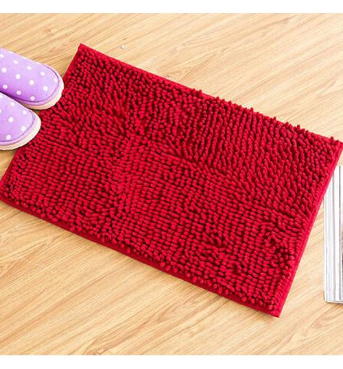 Non slip Microfiber Absorbent Chenille Bath Bathroom Floor Mat Shower Rug