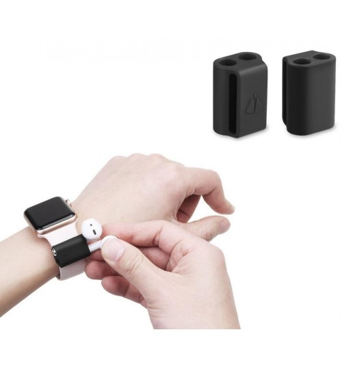 Airpods watch strap Holder Secure AirPods On Wrist Strap black