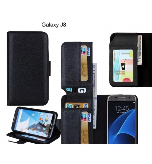 Galaxy J8 case Leather Wallet Case Cover