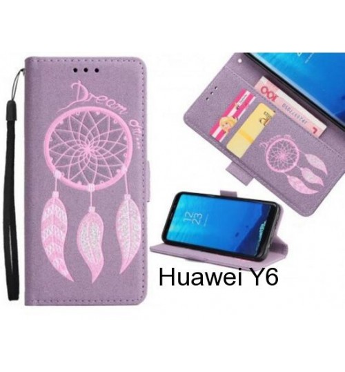 Huawei Y6  case Dream Cather Leather Wallet cover case