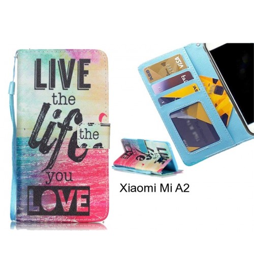 Xiaomi Mi A2 case 3 card leather wallet case printed ID