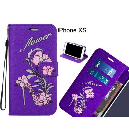 iPhone XS case Fashion Beauty Leather Flip Wallet Case