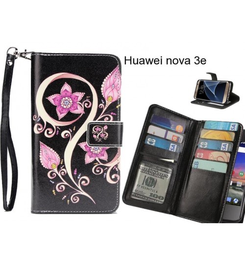 Huawei nova 3e case Multifunction wallet leather case