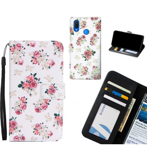 Huawei Nova 3I case 3 card leather wallet case printed ID