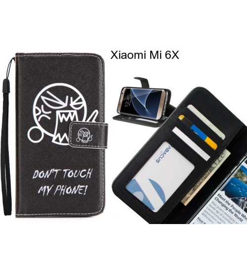 Xiaomi Mi 6X case 3 card leather wallet case printed ID