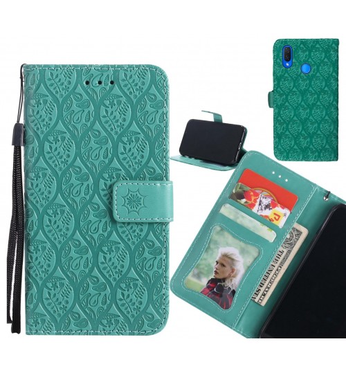 Huawei Nova 3I Case Leather Wallet Case embossed sunflower pattern