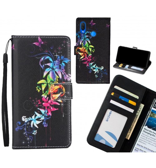 Huawei Nova 3I case 3 card leather wallet case printed ID