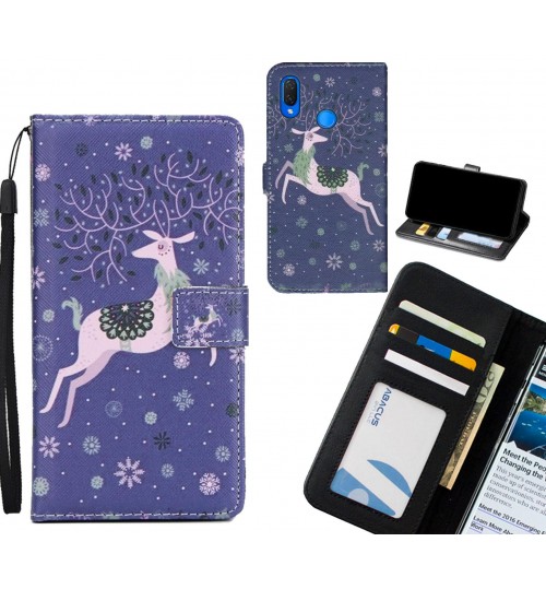 Huawei Nova 3I case 3 card leather wallet case printed ID