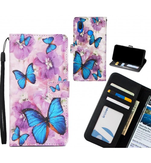 Huawei Nova 3I case 3 card leather wallet case printed ID