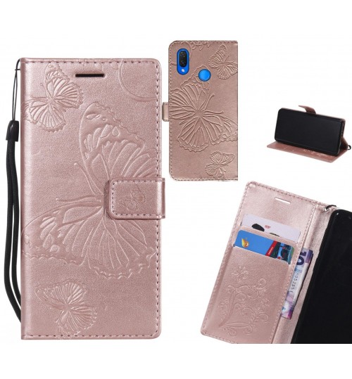 Huawei Nova 3I case Embossed Butterfly Wallet Leather Case