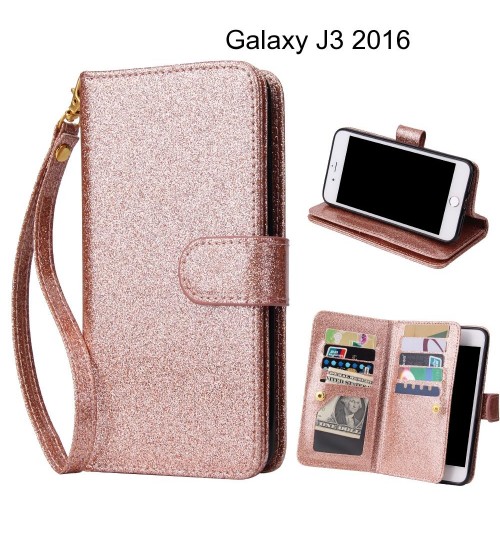 Galaxy J3 2016 Case Glaring Multifunction Wallet Leather Case