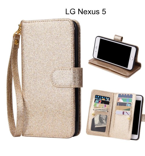 LG Nexus 5 Case Glaring Multifunction Wallet Leather Case