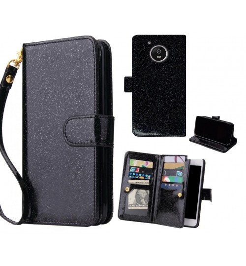 Moto G5 Case Glaring Multifunction Wallet Leather Case