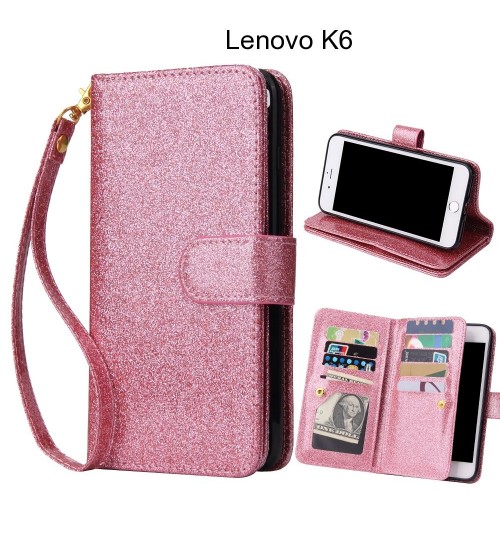 Lenovo K6 Case Glaring Multifunction Wallet Leather Case