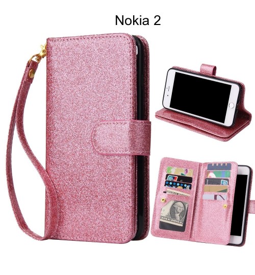 Nokia 2 Case Glaring Multifunction Wallet Leather Case