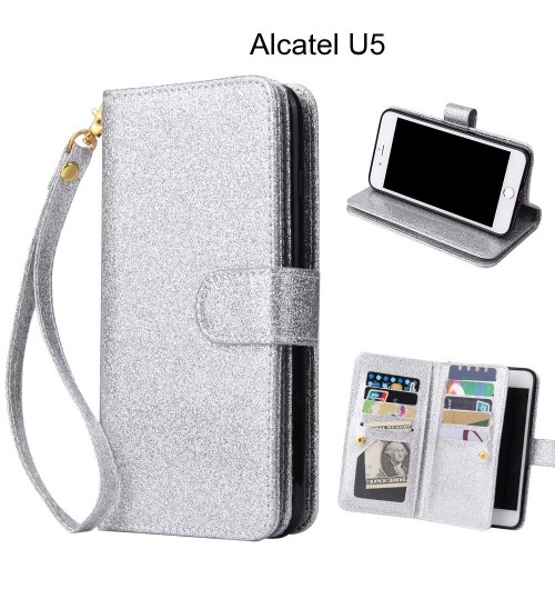 Alcatel U5 Case Glaring Multifunction Wallet Leather Case