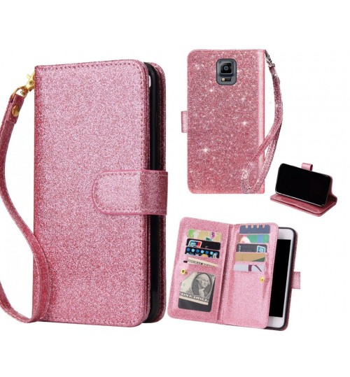 Galaxy Note 4 Case Glaring Multifunction Wallet Leather Case