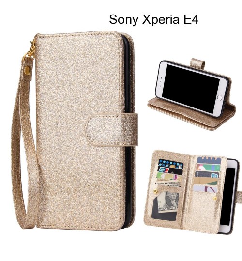 Sony Xperia E4 Case Glaring Multifunction Wallet Leather Case