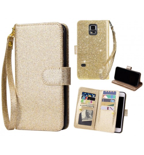 Galaxy S5 Case Glaring Multifunction Wallet Leather Case