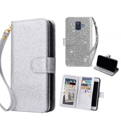 Galaxy A6 2018 Case Glaring Multifunction Wallet Leather Case