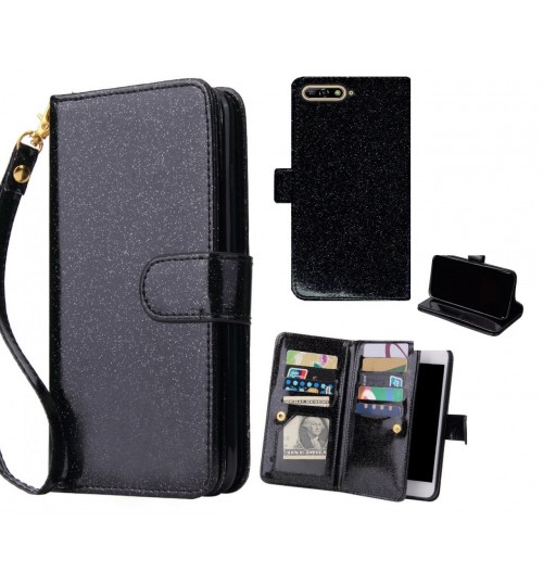 Huawei Y6 2018 Case Glaring Multifunction Wallet Leather Case