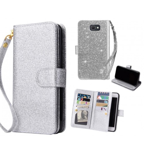 Galaxy J7 Prime Case Glaring Multifunction Wallet Leather Case