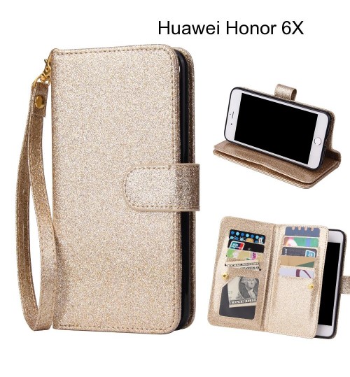 Huawei Honor 6X Case Glaring Multifunction Wallet Leather Case