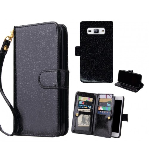 Galaxy J1 Ace Case Glaring Multifunction Wallet Leather Case