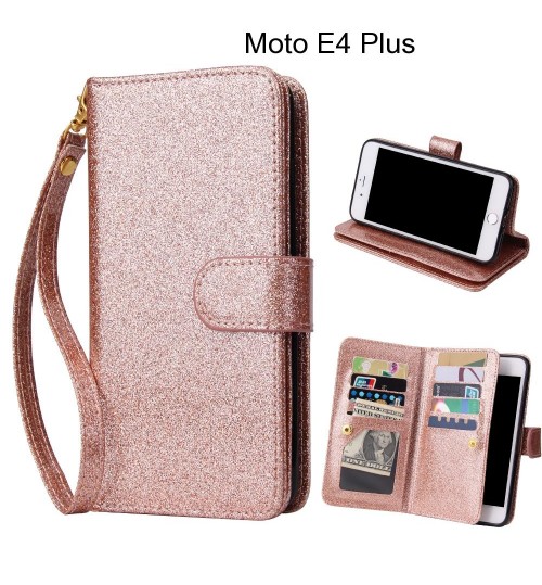 Moto E4 Plus Case Glaring Multifunction Wallet Leather Case