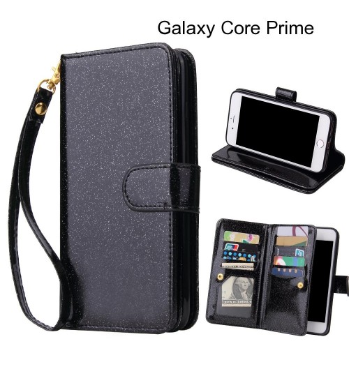 Galaxy Core Prime Case Glaring Multifunction Wallet Leather Case
