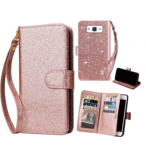 Galaxy J5 Case Glaring Multifunction Wallet Leather Case