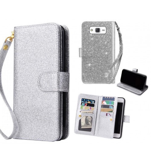 Galaxy J5 Case Glaring Multifunction Wallet Leather Case