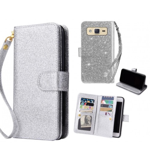 Galaxy J2 Case Glaring Multifunction Wallet Leather Case