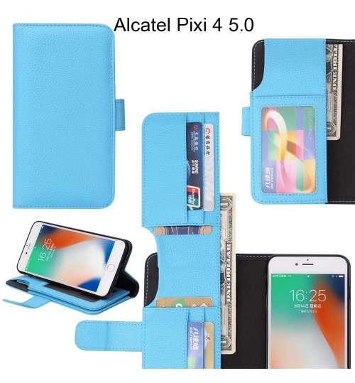 Alcatel Pixi 4 5.0 Case Leather Wallet Case Cover
