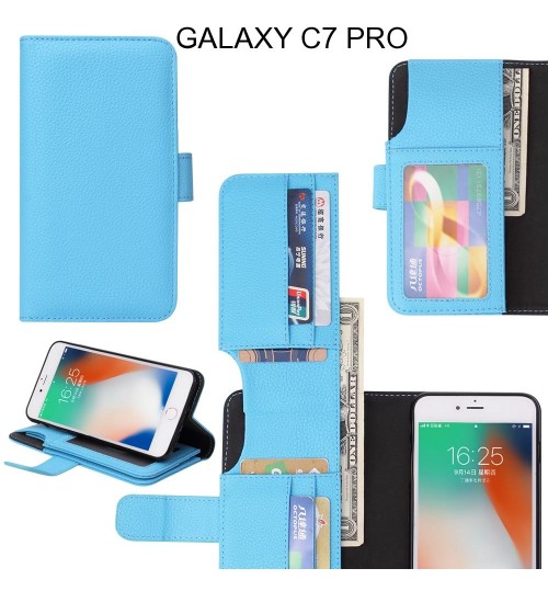 GALAXY C7 PRO Case Leather Wallet Case Cover