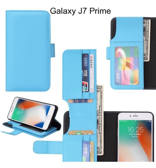 Galaxy J7 Prime Case Leather Wallet Case Cover