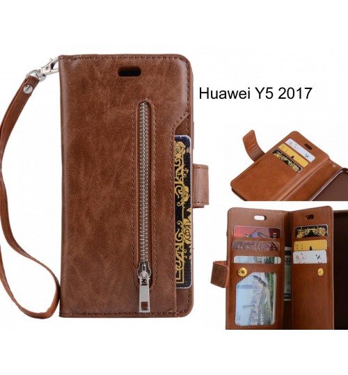 Huawei Y5 2017 case all in one multi functional Wallet Case