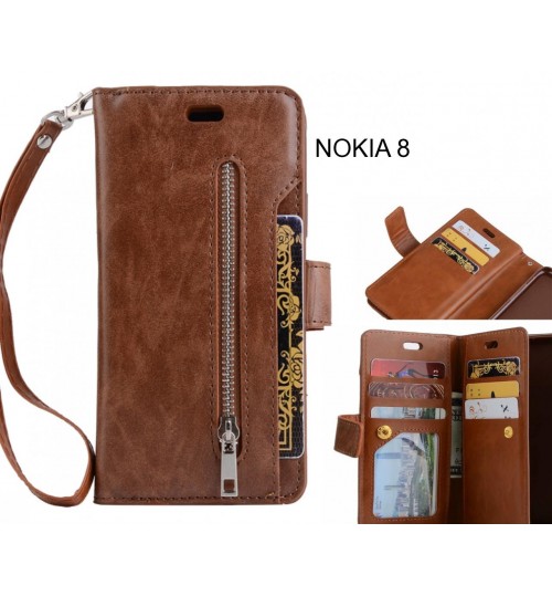 NOKIA 8 case all in one multi functional Wallet Case