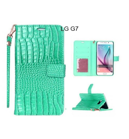 LG G7 case Croco wallet Leather case
